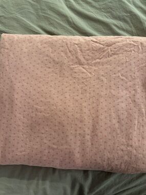 Crate&Barrel Pale Pink Star-Print Duvet Cover